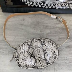 Snake print fanny pack